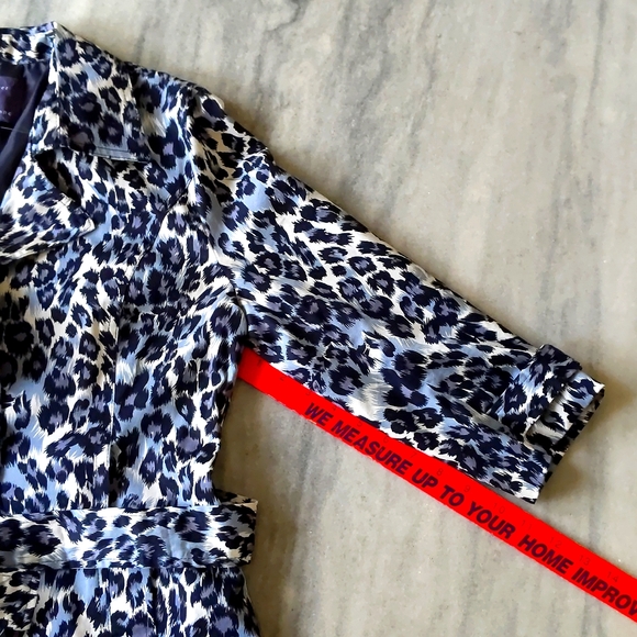 NWT. Forever 21 Cotton/Nylon Animal Print full lined coat w/2 side pockets, belt - Picture 5 of 6